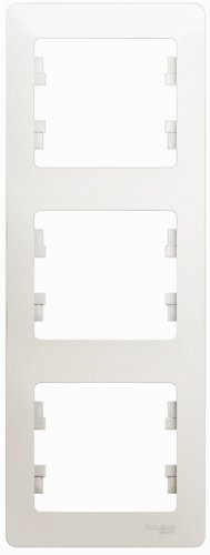 Рамка вертикальная Systeme Electric Glossa 3-м. перламутр картинка